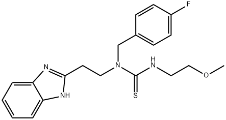 Thiourea, N-[2-(1H-benzimidazol-2-yl)ethyl]-N-[(4-fluorophenyl)methyl]-N-(2-methoxyethyl)- (9CI) 结构式