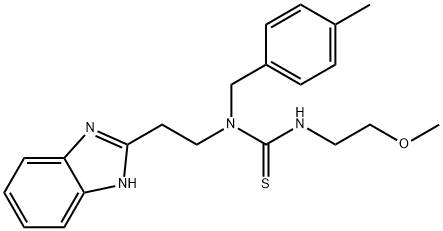 Thiourea, N-[2-(1H-benzimidazol-2-yl)ethyl]-N-(2-methoxyethyl)-N-[(4-methylphenyl)methyl]- (9CI) 结构式