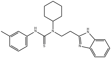 Thiourea, N-[2-(1H-benzimidazol-2-yl)ethyl]-N-cyclohexyl-N-(3-methylphenyl)- (9CI) 结构式