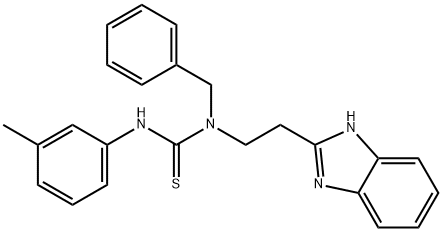 Thiourea, N-[2-(1H-benzimidazol-2-yl)ethyl]-N-(3-methylphenyl)-N-(phenylmethyl)- (9CI) 结构式