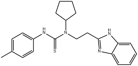 Thiourea, N-[2-(1H-benzimidazol-2-yl)ethyl]-N-cyclopentyl-N-(4-methylphenyl)- (9CI) 结构式