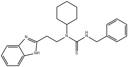 Thiourea, N-[2-(1H-benzimidazol-2-yl)ethyl]-N-cyclohexyl-N-(phenylmethyl)- (9CI) 结构式