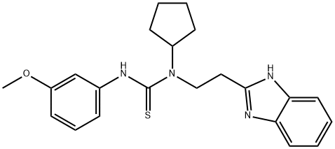 Thiourea, N-[2-(1H-benzimidazol-2-yl)ethyl]-N-cyclopentyl-N-(3-methoxyphenyl)- (9CI) 结构式