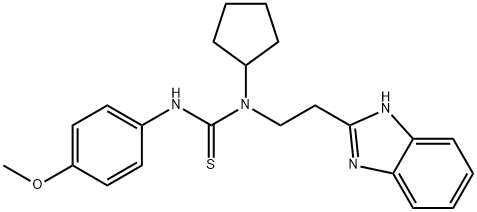 Thiourea, N-[2-(1H-benzimidazol-2-yl)ethyl]-N-cyclopentyl-N-(4-methoxyphenyl)- (9CI) 结构式