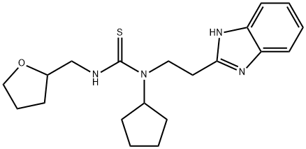 Thiourea, N-[2-(1H-benzimidazol-2-yl)ethyl]-N-cyclopentyl-N-[(tetrahydro-2-furanyl)methyl]- (9CI) 结构式