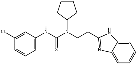 Thiourea, N-[2-(1H-benzimidazol-2-yl)ethyl]-N-(3-chlorophenyl)-N-cyclopentyl- (9CI) 结构式