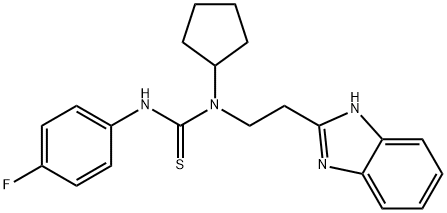 Thiourea, N-[2-(1H-benzimidazol-2-yl)ethyl]-N-cyclopentyl-N-(4-fluorophenyl)- (9CI) 结构式
