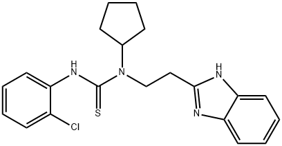Thiourea, N-[2-(1H-benzimidazol-2-yl)ethyl]-N-(2-chlorophenyl)-N-cyclopentyl- (9CI) 结构式