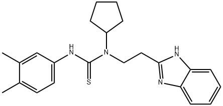 Thiourea, N-[2-(1H-benzimidazol-2-yl)ethyl]-N-cyclopentyl-N-(3,4-dimethylphenyl)- (9CI) 结构式