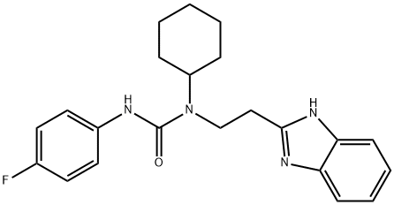 Urea, N-[2-(1H-benzimidazol-2-yl)ethyl]-N-cyclohexyl-N-(4-fluorophenyl)- (9CI) 结构式