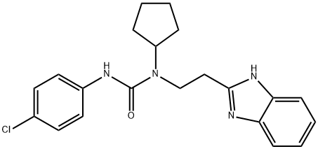 Urea, N-[2-(1H-benzimidazol-2-yl)ethyl]-N-(4-chlorophenyl)-N-cyclopentyl- (9CI) 结构式