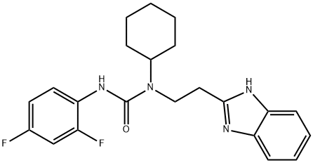 Urea, N-[2-(1H-benzimidazol-2-yl)ethyl]-N-cyclohexyl-N-(2,4-difluorophenyl)- (9CI) 结构式