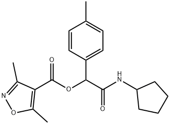 4-Isoxazolecarboxylicacid,3,5-dimethyl-,2-(cyclopentylamino)-1-(4-methylphenyl)-2-oxoethylester(9CI) 结构式