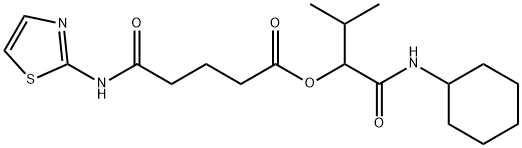 Pentanoic acid, 5-oxo-5-(2-thiazolylamino)-, 1-[(cyclohexylamino)carbonyl]-2-methylpropyl ester (9CI) 结构式