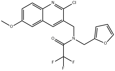 Acetamide, N-[(2-chloro-6-methoxy-3-quinolinyl)methyl]-2,2,2-trifluoro-N-(2-furanylmethyl)- (9CI) 结构式