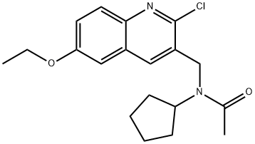 Acetamide, N-[(2-chloro-6-ethoxy-3-quinolinyl)methyl]-N-cyclopentyl- (9CI) 结构式