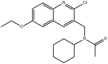 Acetamide, N-[(2-chloro-6-ethoxy-3-quinolinyl)methyl]-N-cyclohexyl- (9CI) 结构式