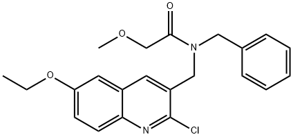 Acetamide, N-[(2-chloro-6-ethoxy-3-quinolinyl)methyl]-2-methoxy-N-(phenylmethyl)- (9CI) 结构式