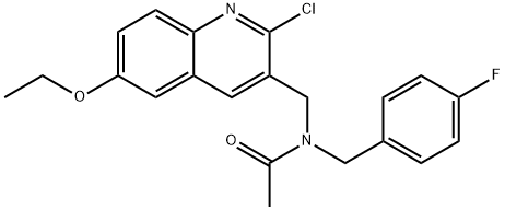 Acetamide, N-[(2-chloro-6-ethoxy-3-quinolinyl)methyl]-N-[(4-fluorophenyl)methyl]- (9CI) 结构式