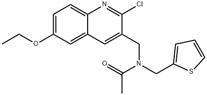 Acetamide, N-[(2-chloro-6-ethoxy-3-quinolinyl)methyl]-N-(2-thienylmethyl)- (9CI) 结构式