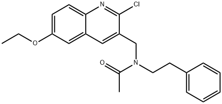 Acetamide, N-[(2-chloro-6-ethoxy-3-quinolinyl)methyl]-N-(2-phenylethyl)- (9CI) 结构式