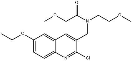Acetamide, N-[(2-chloro-6-ethoxy-3-quinolinyl)methyl]-2-methoxy-N-(2-methoxyethyl)- (9CI) 结构式