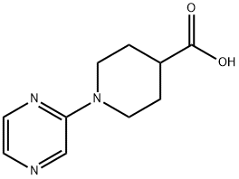 1-(2-吡嗪基)-4-哌啶甲酸 结构式