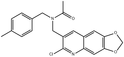 Acetamide, N-[(6-chloro-1,3-dioxolo[4,5-g]quinolin-7-yl)methyl]-N-[(4-methylphenyl)methyl]- (9CI) 结构式