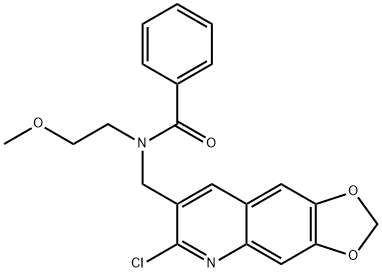 Benzamide, N-[(6-chloro-1,3-dioxolo[4,5-g]quinolin-7-yl)methyl]-N-(2-methoxyethyl)- (9CI) 结构式