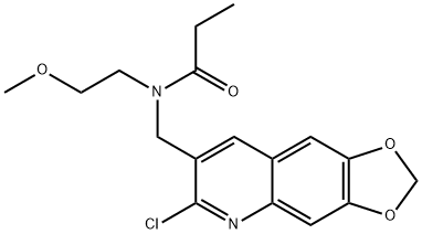 Propanamide, N-[(6-chloro-1,3-dioxolo[4,5-g]quinolin-7-yl)methyl]-N-(2-methoxyethyl)- (9CI) 结构式
