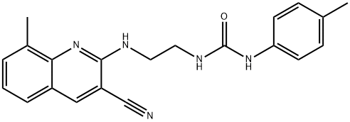 Urea, N-[2-[(3-cyano-8-methyl-2-quinolinyl)amino]ethyl]-N-(4-methylphenyl)- (9CI) 结构式