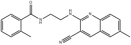 Benzamide, N-[2-[(3-cyano-6-methyl-2-quinolinyl)amino]ethyl]-2-methyl- (9CI) 结构式