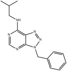 3H-1,2,3-Triazolo[4,5-d]pyrimidin-7-amine, N-(2-methylpropyl)-3-(phenylmethyl)- (9CI) 结构式