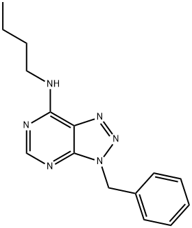 3H-1,2,3-Triazolo[4,5-d]pyrimidin-7-amine, N-butyl-3-(phenylmethyl)- (9CI) 结构式