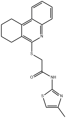 Acetamide, N-(4-methyl-2-thiazolyl)-2-[(7,8,9,10-tetrahydro-6-phenanthridinyl)thio]- (9CI) 结构式