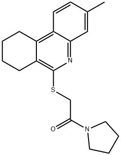 Pyrrolidine, 1-[[(7,8,9,10-tetrahydro-3-methyl-6-phenanthridinyl)thio]acetyl]- (9CI) 结构式
