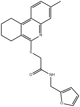 Acetamide, N-(2-furanylmethyl)-2-[(7,8,9,10-tetrahydro-3-methyl-6-phenanthridinyl)thio]- (9CI) 结构式