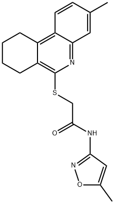 Acetamide, N-(5-methyl-3-isoxazolyl)-2-[(7,8,9,10-tetrahydro-3-methyl-6-phenanthridinyl)thio]- (9CI) 结构式