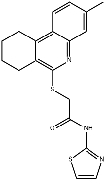 Acetamide, 2-[(7,8,9,10-tetrahydro-3-methyl-6-phenanthridinyl)thio]-N-2-thiazolyl- (9CI) 结构式