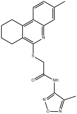 Acetamide, N-(4-methyl-1,2,5-oxadiazol-3-yl)-2-[(7,8,9,10-tetrahydro-3-methyl-6-phenanthridinyl)thio]- (9CI) 结构式
