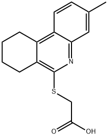Acetic acid, [(7,8,9,10-tetrahydro-3-methyl-6-phenanthridinyl)thio]- (9CI) 结构式