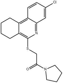 Pyrrolidine, 1-[[(3-chloro-7,8,9,10-tetrahydro-6-phenanthridinyl)thio]acetyl]- (9CI) 结构式