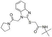 Acetamide, N-(1,1-dimethylethyl)-2-[[1-[2-oxo-2-(1-pyrrolidinyl)ethyl]-1H-benzimidazol-2-yl]thio]- (9CI) 结构式
