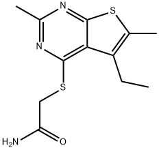 Acetamide, 2-[(5-ethyl-2,6-dimethylthieno[2,3-d]pyrimidin-4-yl)thio]- (9CI) 结构式