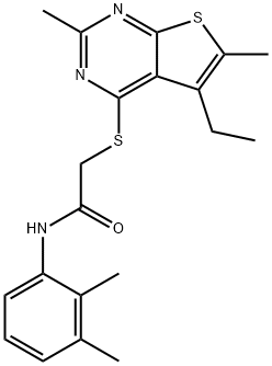 Acetamide, N-(2,3-dimethylphenyl)-2-[(5-ethyl-2,6-dimethylthieno[2,3-d]pyrimidin-4-yl)thio]- (9CI) 结构式