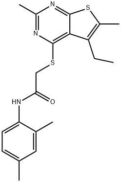 Acetamide, N-(2,4-dimethylphenyl)-2-[(5-ethyl-2,6-dimethylthieno[2,3-d]pyrimidin-4-yl)thio]- (9CI) 结构式