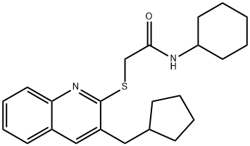 Acetamide, N-cyclohexyl-2-[[3-(cyclopentylmethyl)-2-quinolinyl]thio]- (9CI) 结构式