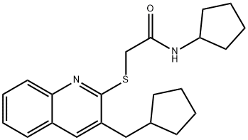 Acetamide, N-cyclopentyl-2-[[3-(cyclopentylmethyl)-2-quinolinyl]thio]- (9CI) 结构式