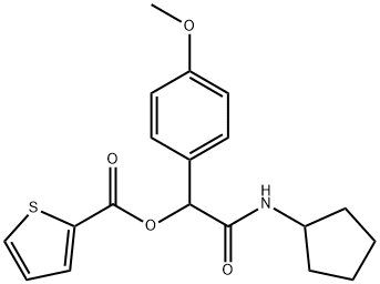 2-Thiophenecarboxylicacid,2-(cyclopentylamino)-1-(4-methoxyphenyl)-2-oxoethylester(9CI) 结构式