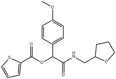 2-Thiophenecarboxylicacid,1-(4-methoxyphenyl)-2-oxo-2-[[(tetrahydro-2-furanyl)methyl]amino]ethylester(9CI) 结构式